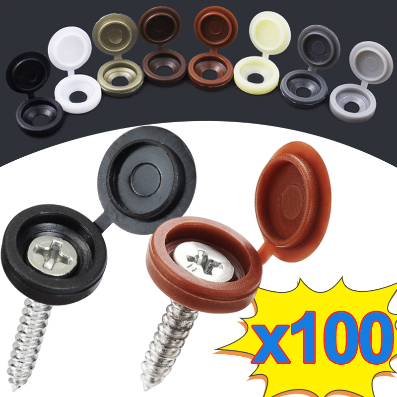 Furniture Hardware Screws - 10/500 szt. Ozdobne nakładki na śruby,